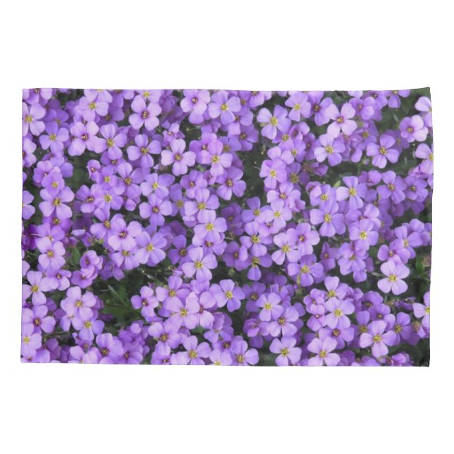 Cojín Hermosas flores violetas Funda de almohada violeta (Reverso)
