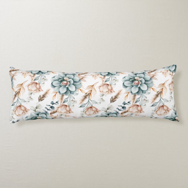 Cojín Hermoso patrón floral sin costuras con cosecha (Reverso)