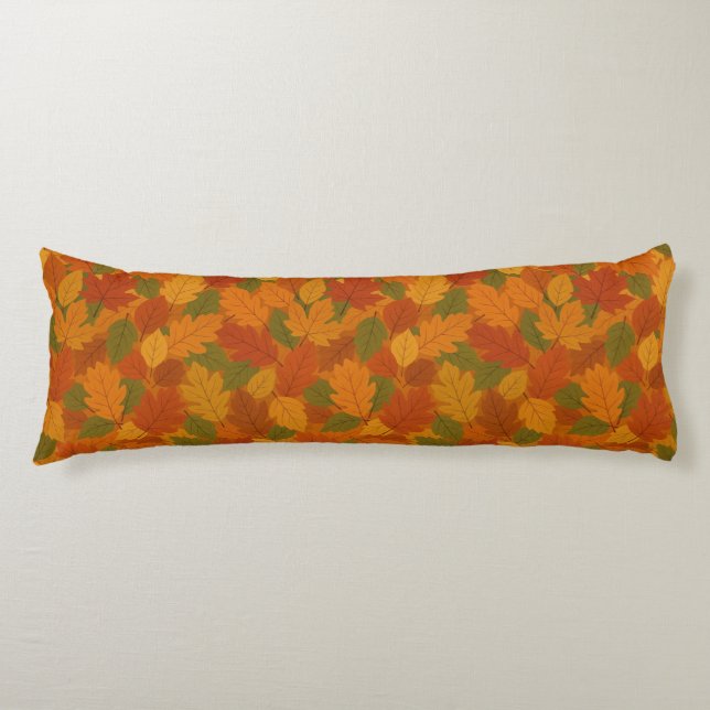 Cojín Hojas clásicas de otoño con estampado (Anverso)