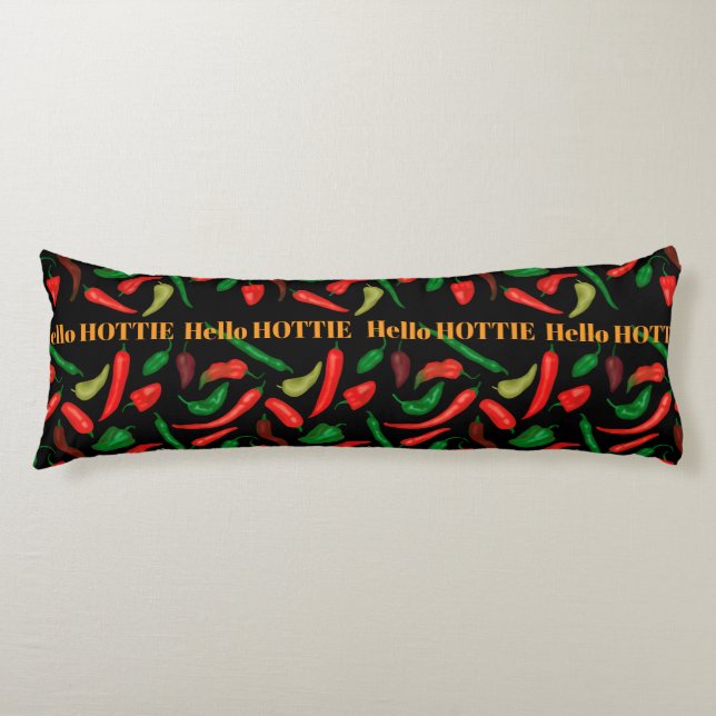 Cojín Hola HOTTIE pimientos picantes picantes (Anverso)