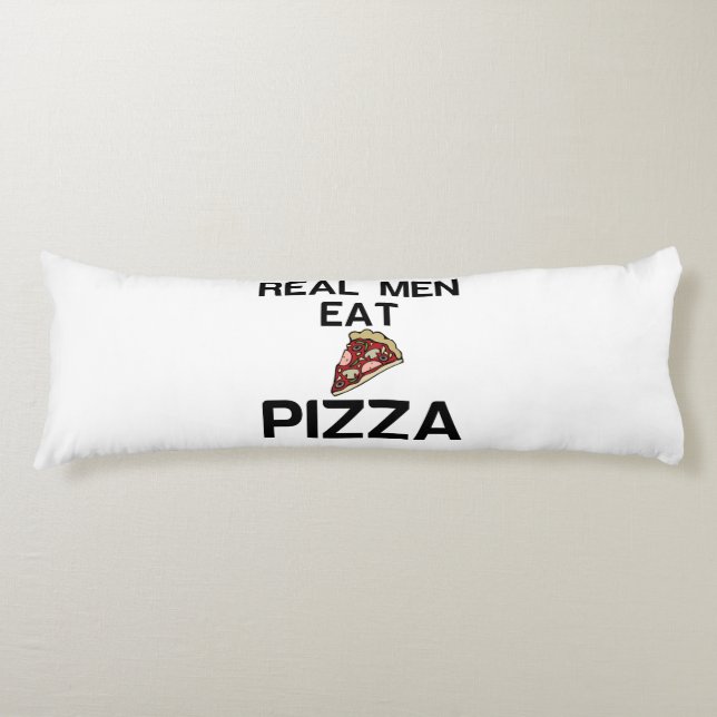 COJÍN HOMBRES REALES COMEN PIZZA (Anverso)
