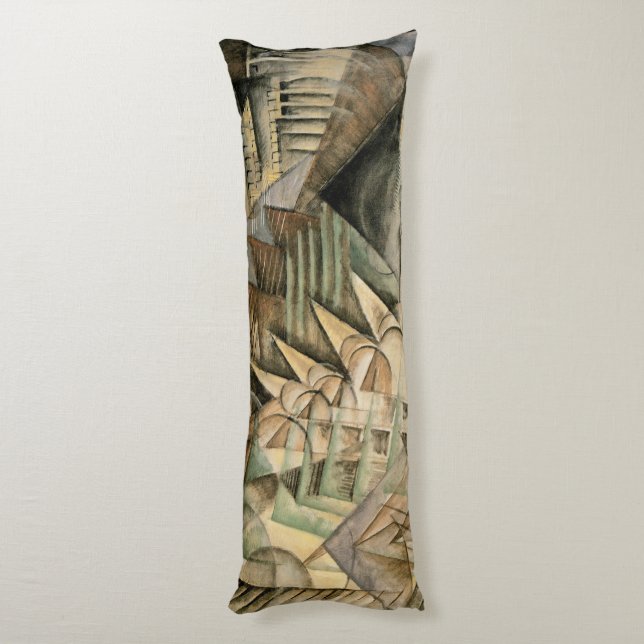 Cojín Hora punta, Nueva York por Max Weber, viejo cubism (Atrás (Vertical))