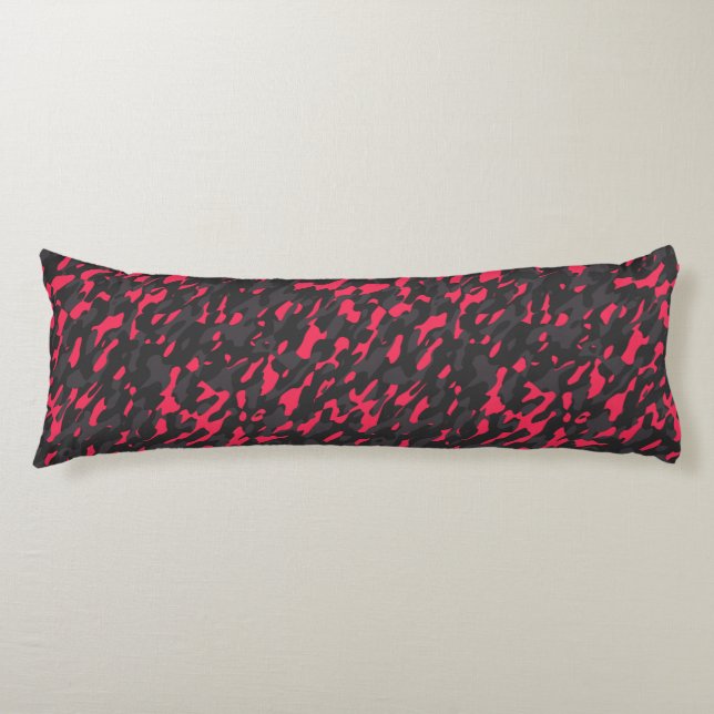 Cojín Hot pink Black Purple Camo Abstract (Anverso)
