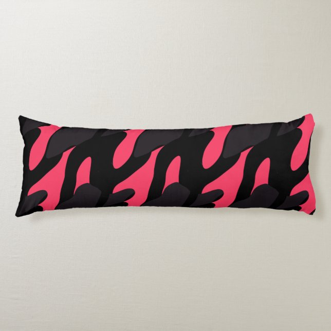Cojín Hot pink, gray and black Camo abstract (Anverso)