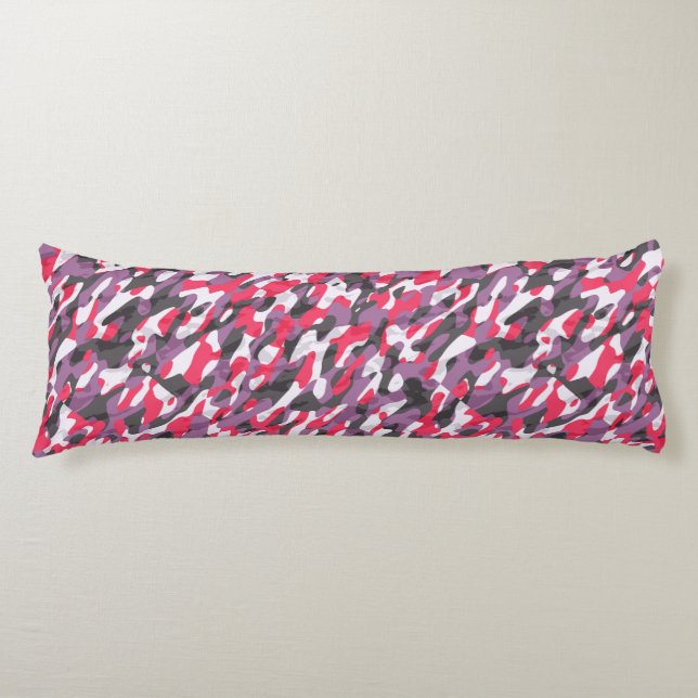 Cojín Hot pink, purple and black camo abstract (Anverso)