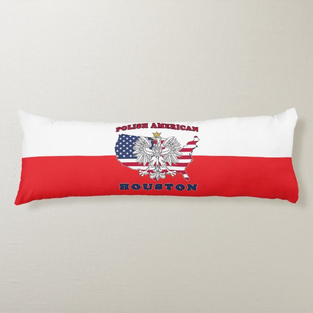 Cojín Houston Texas Polaco Americano (Anverso)