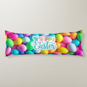 Cojín Huevo de Pascua/Primavera de colores vivos