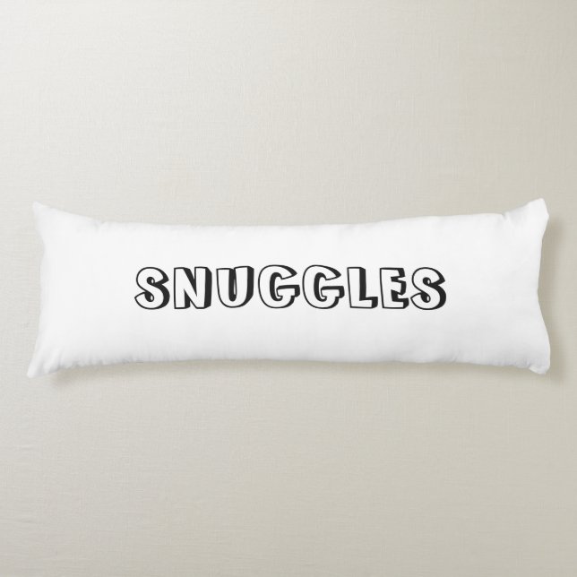 Cojín "Huggings" blanco negro (Anverso)