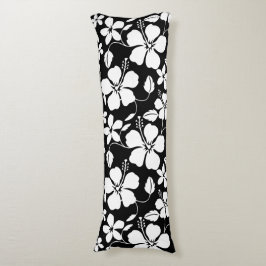 COJÍN HULA HAWAIANA (HIBISCO) NEGRO