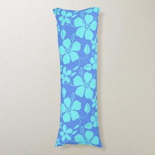 COJÍN HULA HAWAIANA (HIBISCO) PERIWINKLE/TEAL