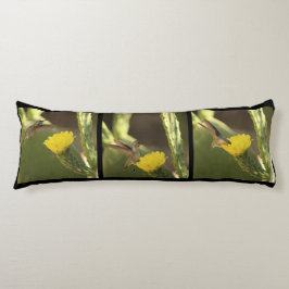 Cojín Hummingbird En Triptych De Cactus Amarillo