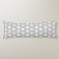 Ikat Snowflakes - gris plateado y blanco
