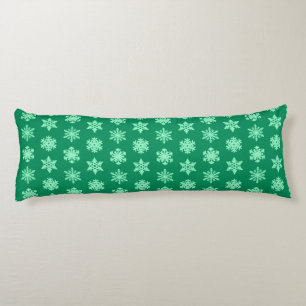 Cojín Ikat Snowflakes - Pino y verde menta