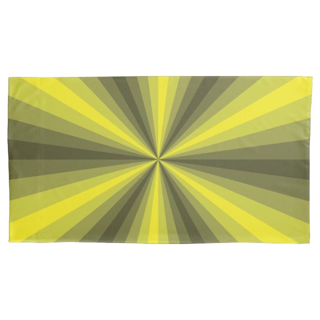 Cojín Ilusión Óptica Funda de Almohada Amarilla (Anverso)
