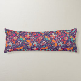 Cojín Ilustracion de arte colorido Naturaleza Patrón flo