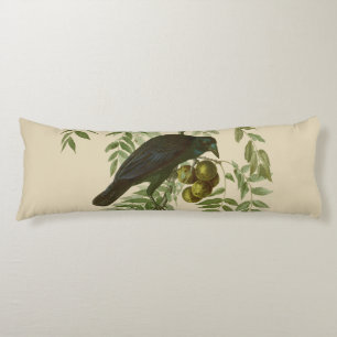 Cojín Impresión de pájaro Grackle púrpura de Audubon Vin