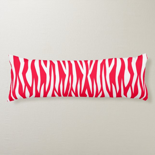 Cojín Impresión de zebra roja (Anverso)