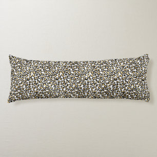 Cojín Imprimir Leopardo negro dorado