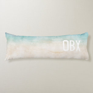 Cojín INICIALES DE PLAYA Arena de Océano Agua Viaje Recu