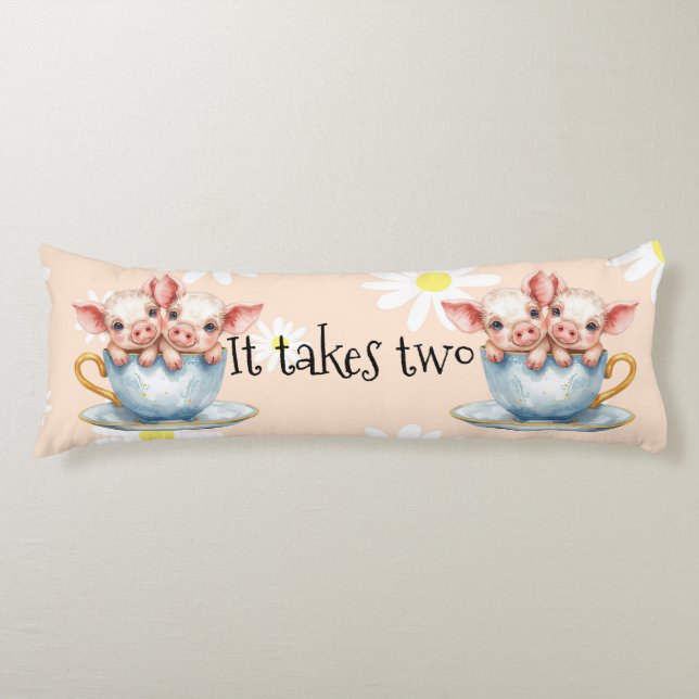 Cojín It Takes Two Teacup Piglets (Anverso)