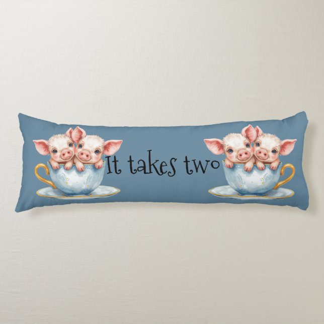 Cojín It Takes Two Teacup Piglets (Anverso)
