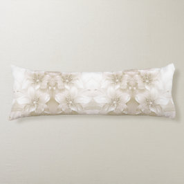 Cojín Ivory White Flowers Body Pillow