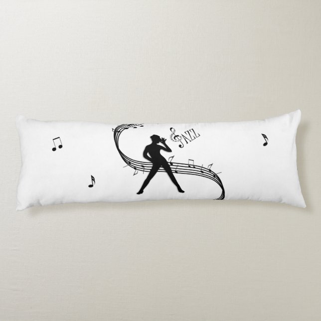 Cojín Jazz Dance White Music Body Pillow (Reverso)