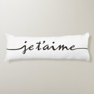 Cojín je t'aime - Te amo en francés - negro