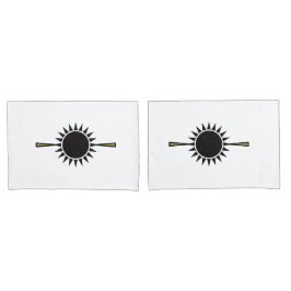 Cojín Juego de funda de almohada bonita con sol negro mo