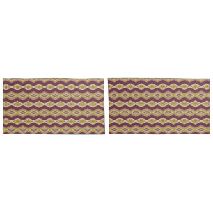Cojín Juego de Funda de almohada de oro y ciruela de tam