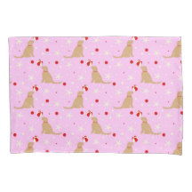 Juego de Funda de almohada rosa de algodón con cap