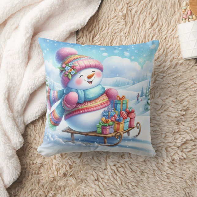 Cojín Jugando en la Nieve (Manta)