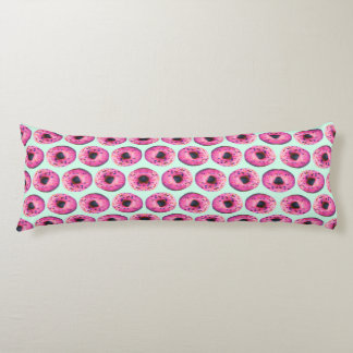 Cojín kawaii linda moda giratoria menta y donut rosado