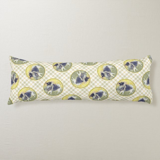 Cojín Keeshond en la pintura de Aspen Cute arte original (Anverso)