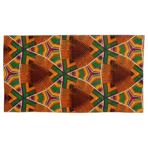 Cojín Kente Geometrics Kwanza Funda de almohada afrocént