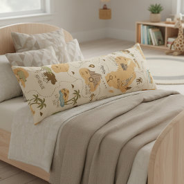 Cojín Kid's Personalized Safari Map ID1269