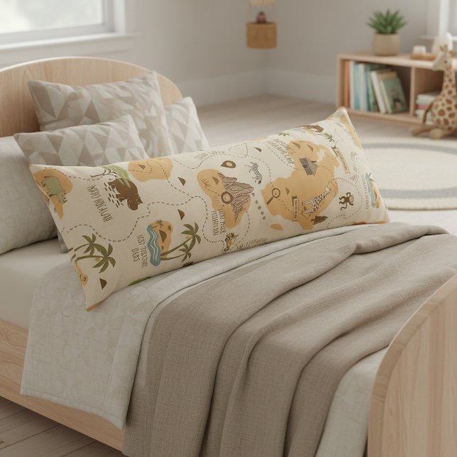 Cojín Kid's Personalized Safari Map ID1269 (Subido por el creador)