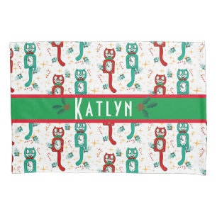 Cojín Kit de cosecha Vintage Kat Cute Navidades Funda de