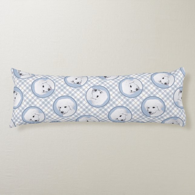 Cojín Kuvasz Pintura Húngara Cute Original Dog Art (Anverso)