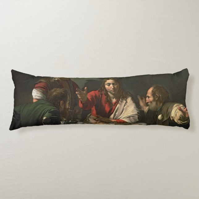 Cojín La cena en Emmaus, 1601 (aceite y tempera) (Anverso)