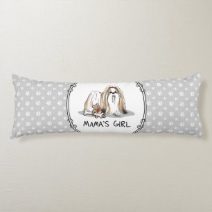 Cojín La Chica de mamá Shih Tzu (tan blanca como la blan