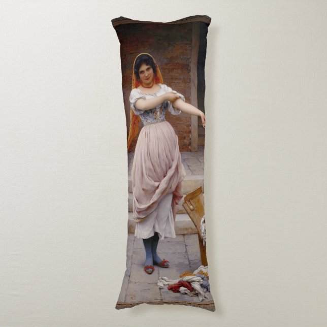 Cojín La despedida de Eugen von Blaas (Frente vertical)