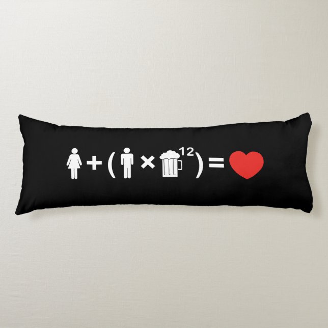 Cojín La ecuación del amor para los hombres (Anverso)