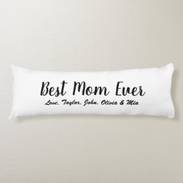 Cojín La mejor mamá guión de personalizado blanco negro