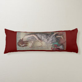 Cojín La princesa Art Nouveau y su pintura al mono