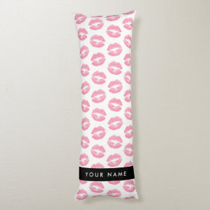 Cojín Labios rosados, besos, pintalabios, tu nombre, per