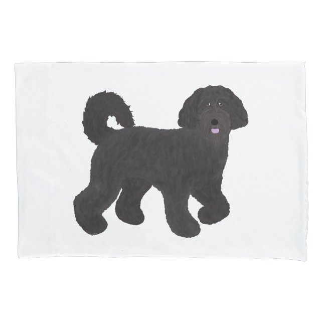 Cojín Labradoodle Funda de almohada (Anverso)