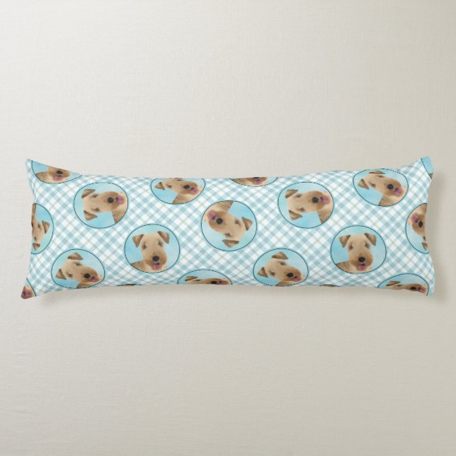 Cojín Lakeland Terrier Pintura Cuta Original Perro Arte (Anverso)