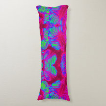 Lámina Tropical Lush Magenta Hojas Pillow Cuerpo