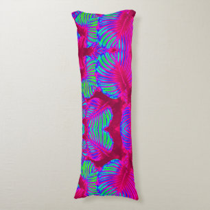 Cojín Lámina Tropical Lush Magenta Hojas Pillow Cuerpo
